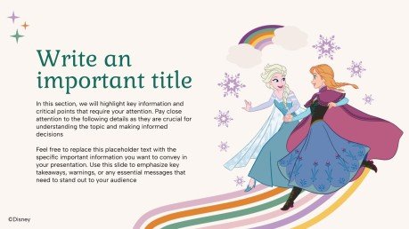 Plantilla de presentación Frozen: Elsa y Anna