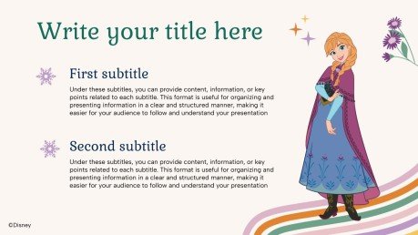 Plantilla de presentación Frozen: Elsa y Anna