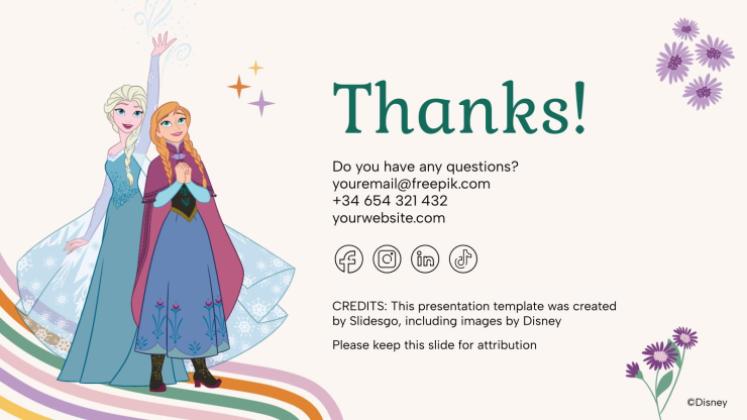 Plantilla de presentación Frozen: Elsa y Anna