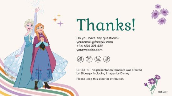 Plantilla de presentación Frozen: Elsa y Anna