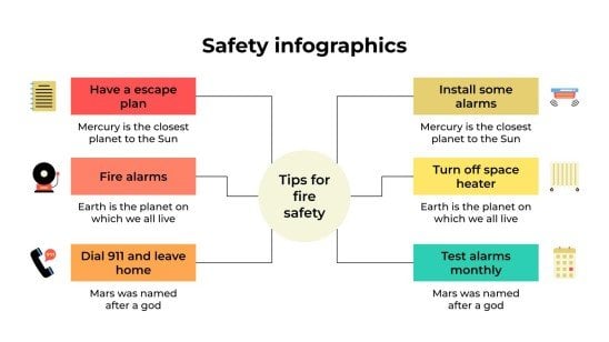 Plantilla de presentación Infografías de seguridad