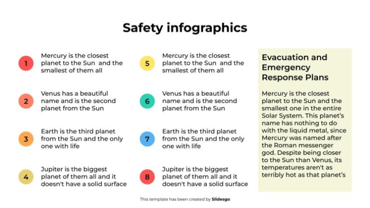 Plantilla de presentación Infografías de seguridad