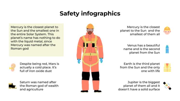 Plantilla de presentación Infografías de seguridad