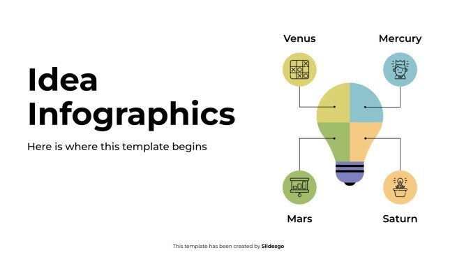 Modelo de apresentação Infográficos de ideias