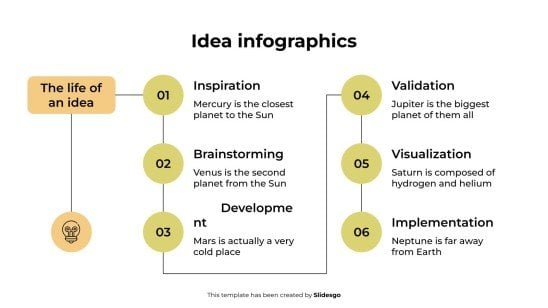 Modelo de apresentação Infográficos de ideias