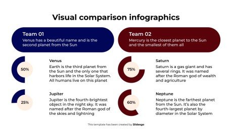 시각적 비교 인포그래픽 프레젠테이션 템플릿