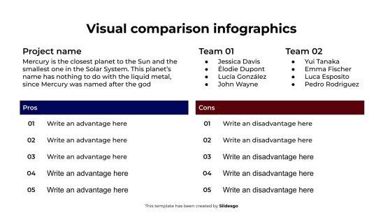 Visual Comparison Infographics Template