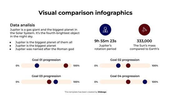 시각적 비교 인포그래픽 프레젠테이션 템플릿