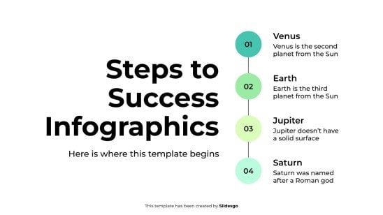 Infographies sur les étapes du succès Modèles de présentation