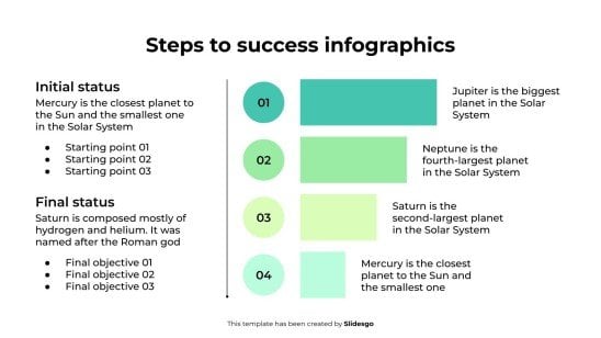 Infographies sur les étapes du succès Modèles de présentation