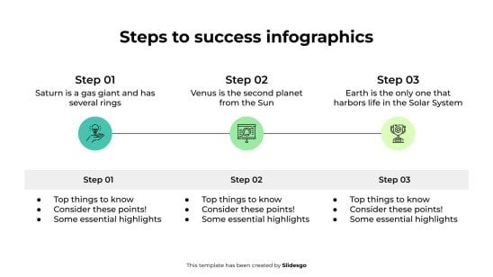 Infographies sur les étapes du succès Modèles de présentation