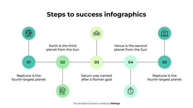 Infographies sur les étapes du succès Modèles de présentation