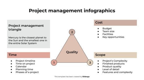 Project Management Infographics presentation template 