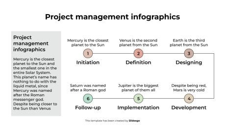 Project Management Infographics presentation template 