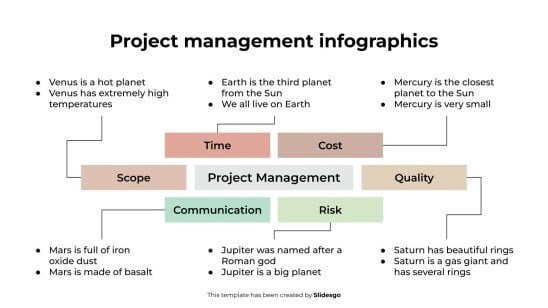 Project Management Infographics presentation template 