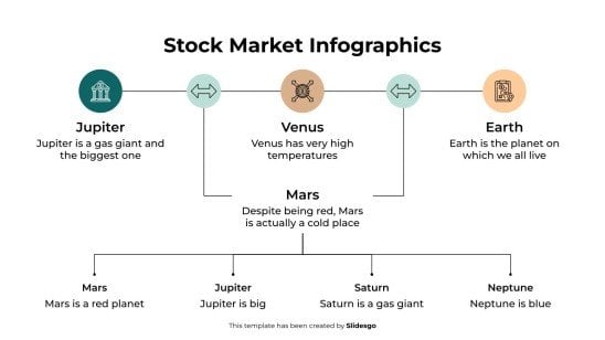 Infografiken zum Aktienmarkt Präsentationsvorlage