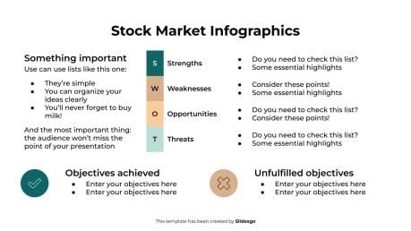 Infografiken zum Aktienmarkt Präsentationsvorlage