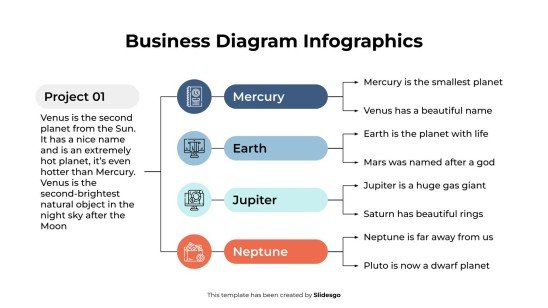 Infographies de diagrammes d'entreprise Modèles de présentation