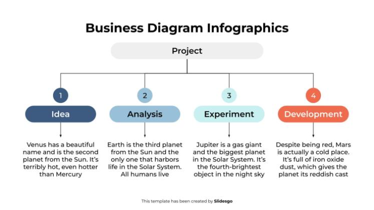 Infographies de diagrammes d'entreprise Modèles de présentation