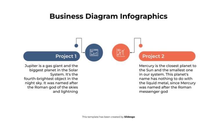 Infographies de diagrammes d'entreprise Modèles de présentation