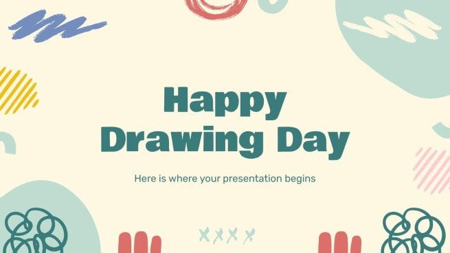 Modelo de apresentação Feliz Dia do Desenho