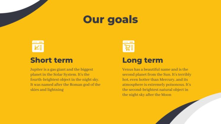 Thème marketing abstrait jaune Modèles de présentation