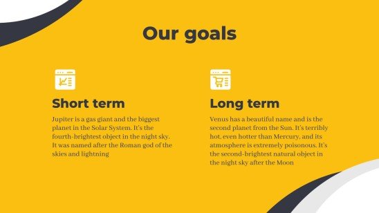 Thème marketing abstrait jaune Modèles de présentation