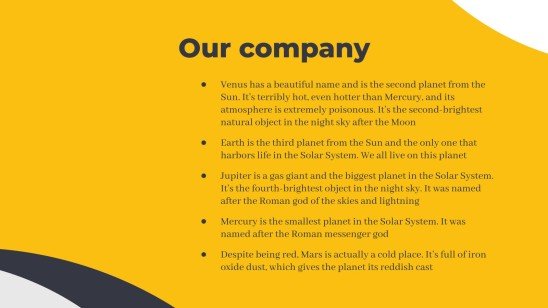 Thème marketing abstrait jaune Modèles de présentation