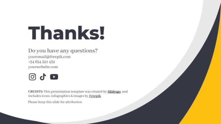 Thème marketing abstrait jaune Modèles de présentation