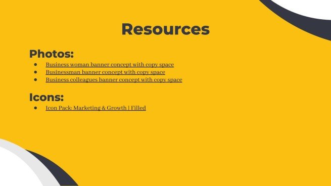 Thème marketing abstrait jaune Modèles de présentation