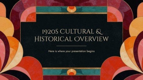 1920년대 문화 및 역사적 개요 프레젠테이션 템플릿