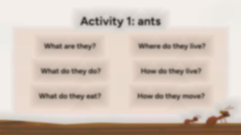 Plantilla de presentación Situación de aprendizaje: investigación sobre hormigas