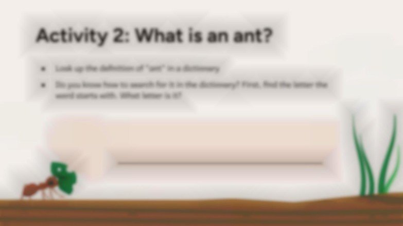 Plantilla de presentación Situación de aprendizaje: investigación sobre hormigas