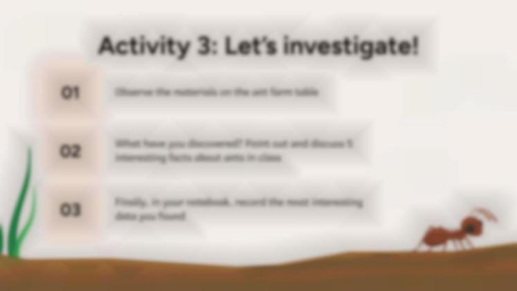 Plantilla de presentación Situación de aprendizaje: investigación sobre hormigas