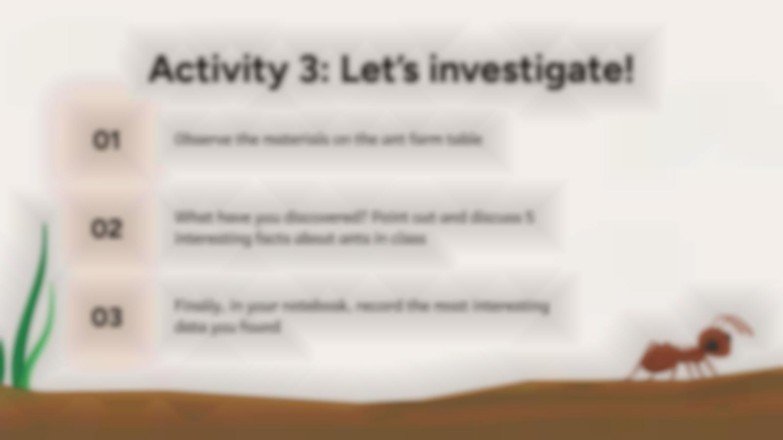 Plantilla de presentación Situación de aprendizaje: investigación sobre hormigas