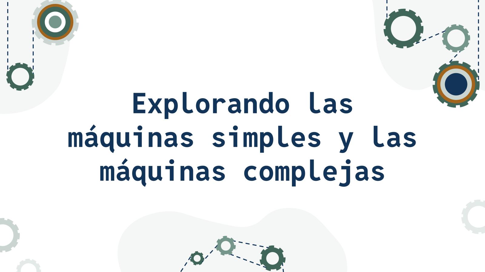 학습 상황: 단순하고 복잡한 기계 탐색 프레젠테이션 템플릿