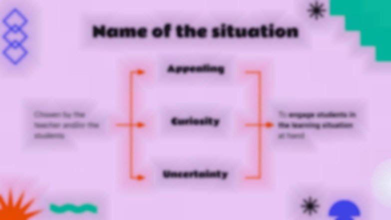 Learning Situations: How to Create them? presentation template 