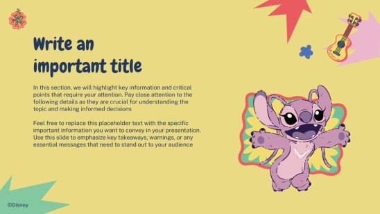 Stitch Präsentationsvorlage