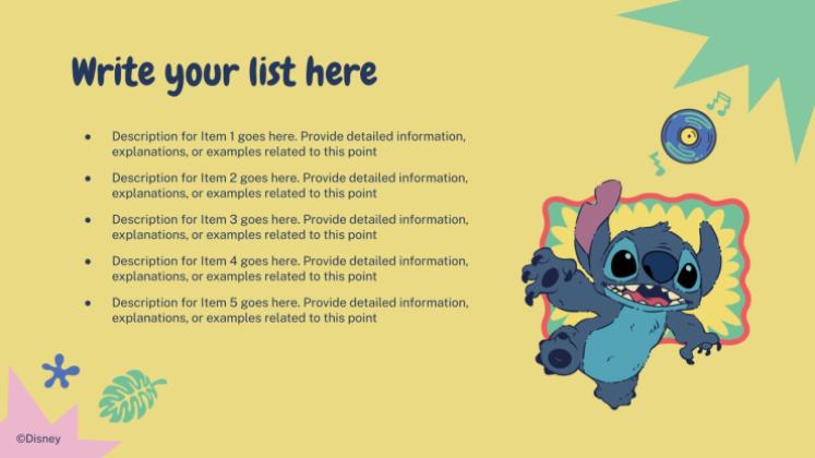 Stitch Präsentationsvorlage