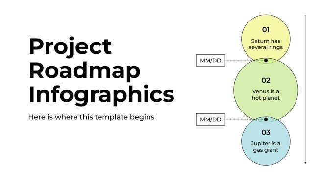 Project Roadmap Infographics presentation template 