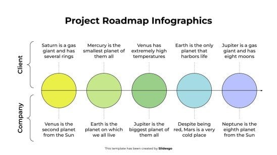 Project Roadmap Infographics presentation template 