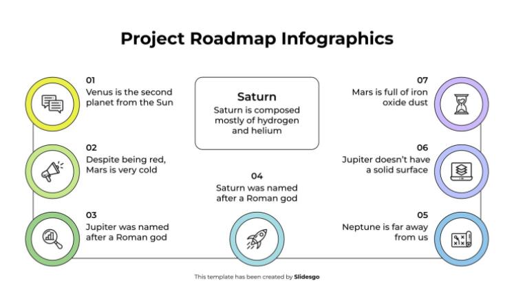 Project Roadmap Infographics presentation template 