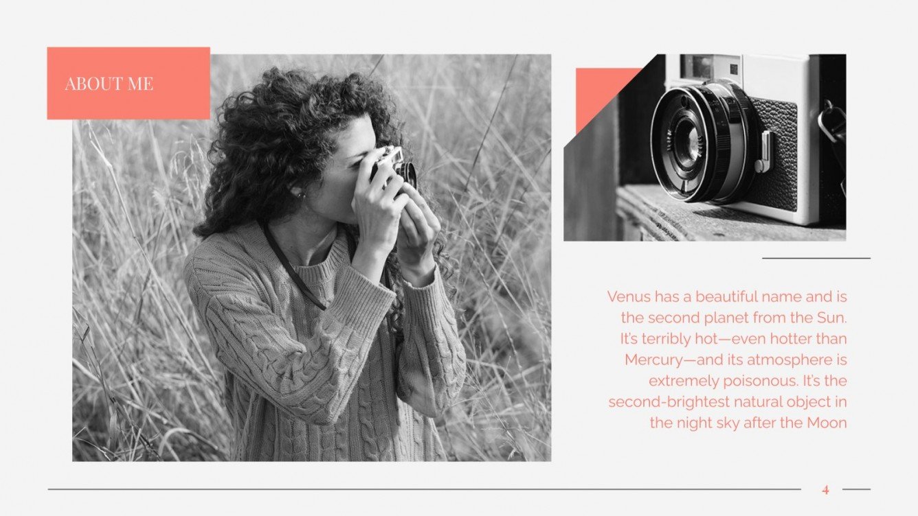 Photography Portfolio Google Slides Theme & PPT Template