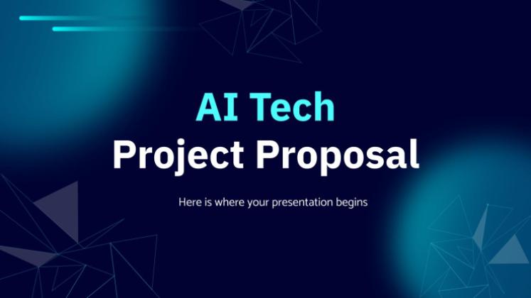 AI Tech Project Proposal presentation template 