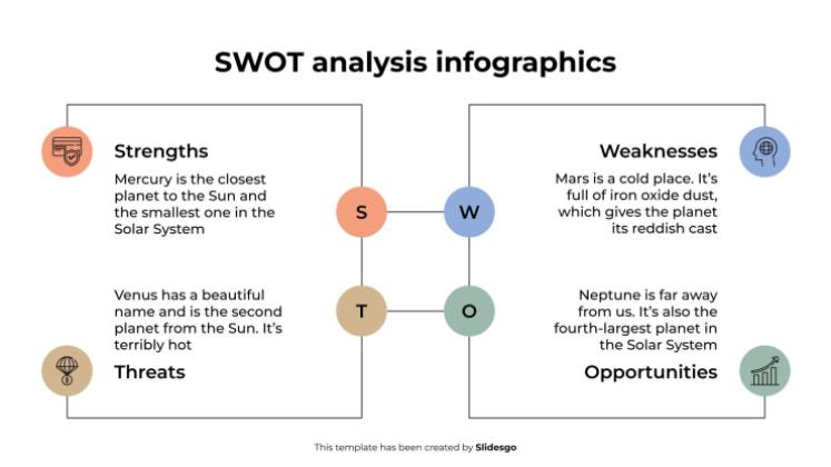 SWOT 분석 인포그래픽 프레젠테이션 템플릿