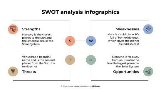 SWOT 분석 인포그래픽 프레젠테이션 템플릿