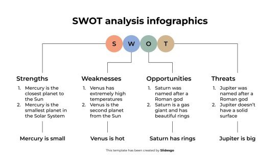 SWOT 분석 인포그래픽 프레젠테이션 템플릿