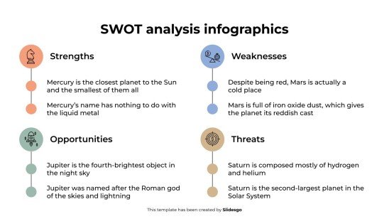 SWOT 분석 인포그래픽 프레젠테이션 템플릿