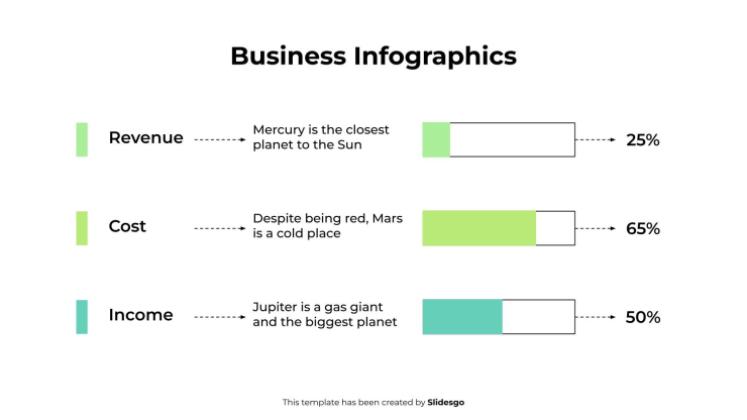 Modelo de apresentação Infográficos de negócios