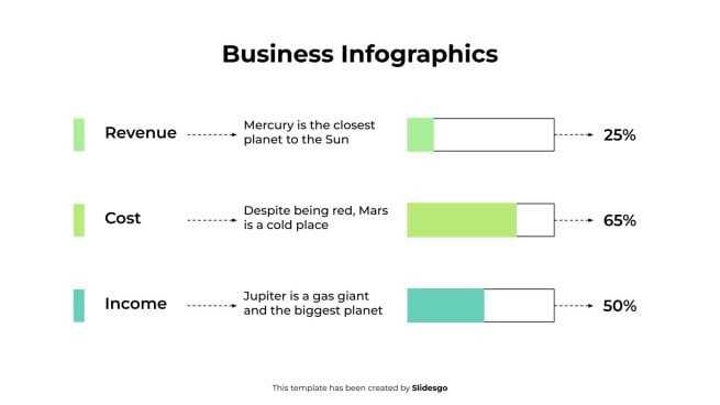 Modelo de apresentação Infográficos de negócios